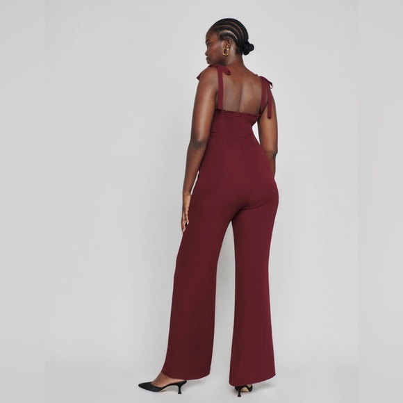 Reformation Alfred Red Jumpsuit 2P - Picture 3 of 12